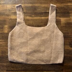 Everlane Women’s XS Tank Top Cropped Wool Yak Blend Knit Bralette Longline